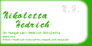 nikoletta hedrich business card